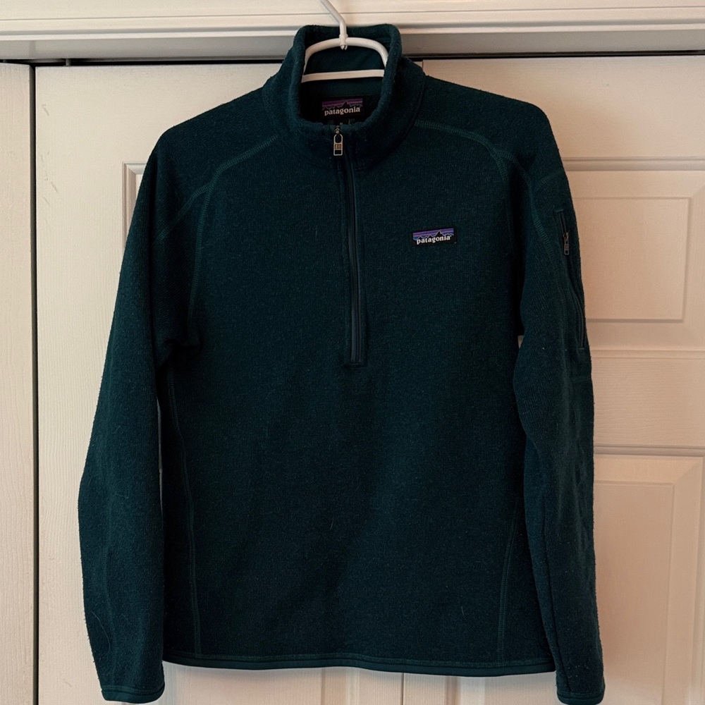 Patagonia Women’s Better Sweater Deep Teal Quarter Zip pullover